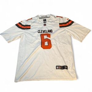 Nike Cleveland Browns White #6 Football Jersey